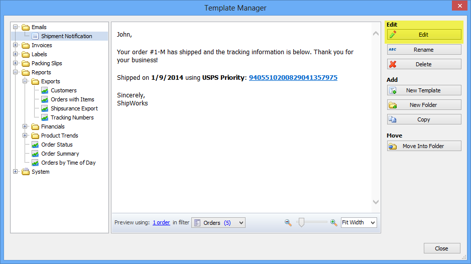 information email template