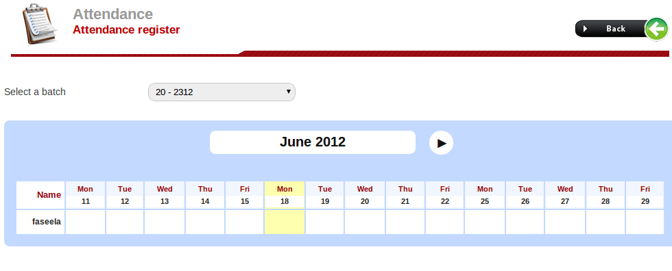 how can we mark the attendance of a student if attendance is daily site attendance register